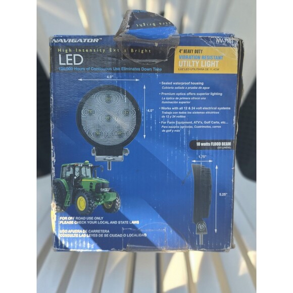 NIB Pilot Automotive NV-710T 18 Watt 4" Round Hi-Intensity HD LED OFF-ROAD Light - Picture 2 of 7